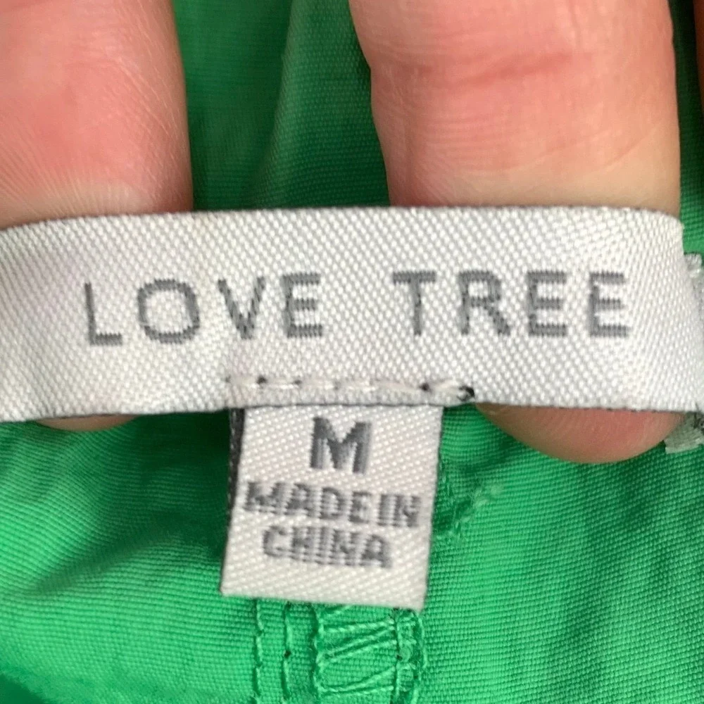 Love Tree Parachute Cargo Pants Womens Medium Green Streetwear Nylon Y2K Baggy - Picture 6 of 11
